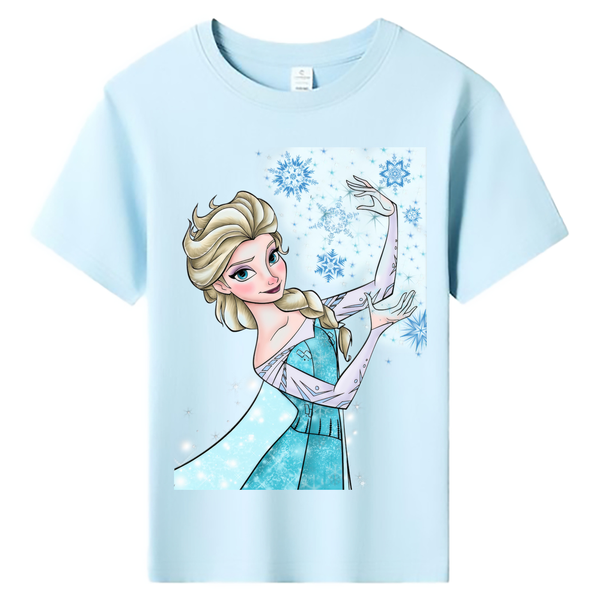 （画像用） アナと雪の女王 アンナ エルサ Frozen Anna Elsa 綿100％キッズTシャツ（フロントプリント）